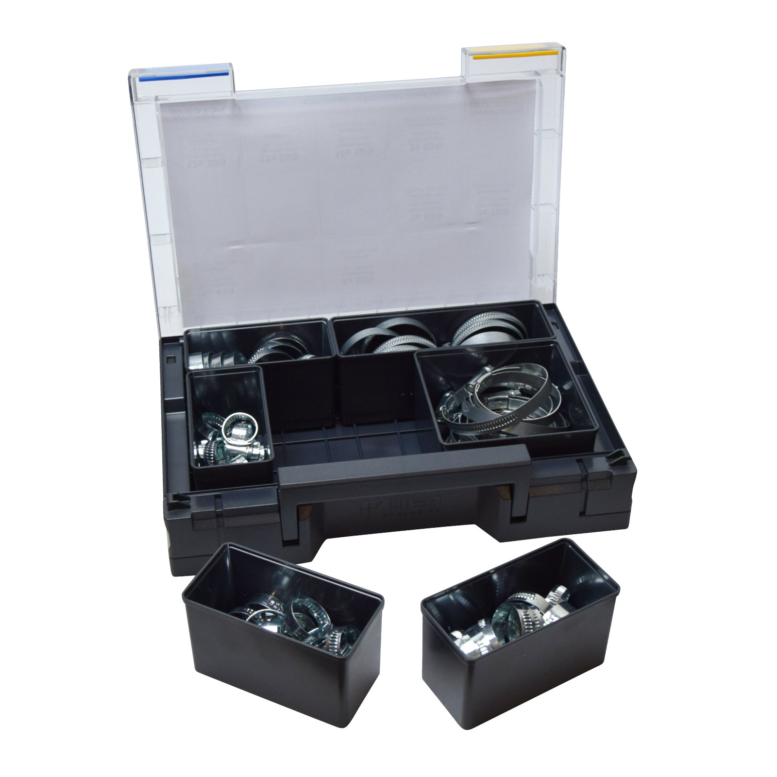 Schraubschellen Sortiment W5 mit versch. Größen, 9 mm Bandbreite, DIN 3017-1 Schraubschellen Sortiment W5 mit versch. Größen, 9 mm Bandbreite, DIN 3017-1