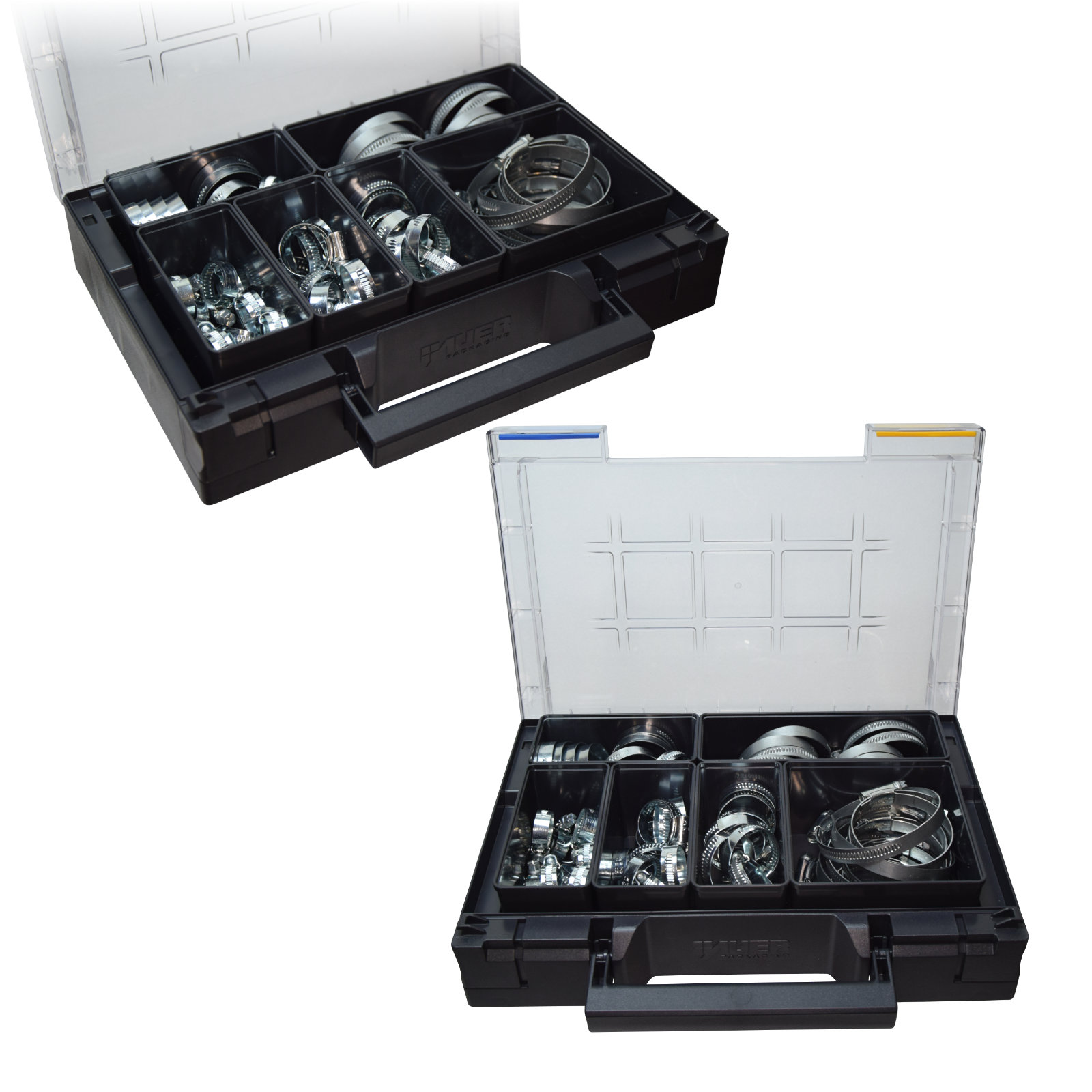 Schraubschellen Sortiment W5 mit versch. Größen, 9 mm Bandbreite, DIN 3017-1 Schraubschellen Sortiment W5 mit versch. Größen, 9 mm Bandbreite, DIN 3017-1