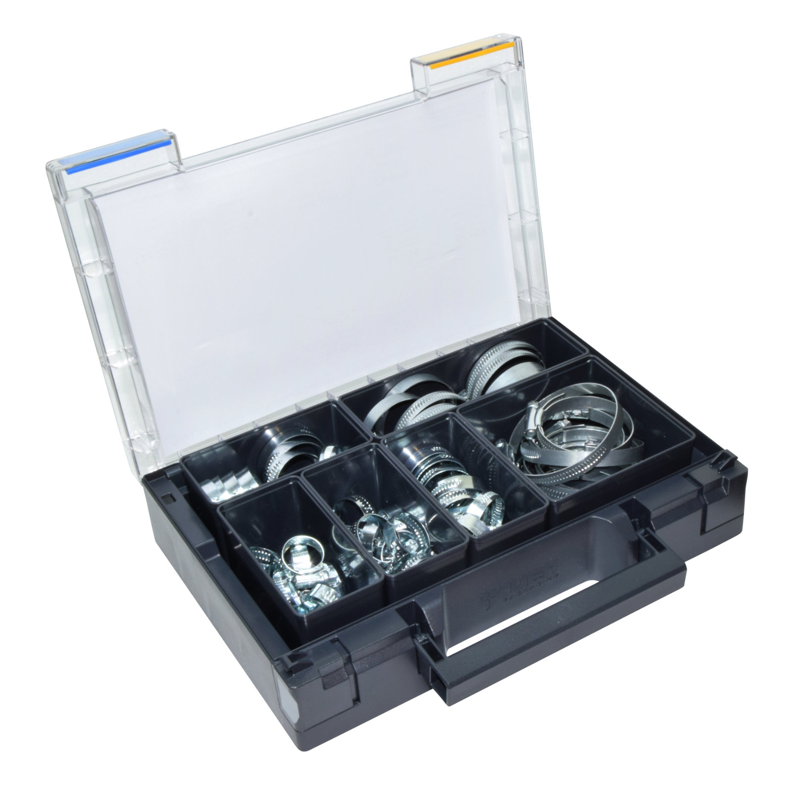 Schraubschellen Sortiment W1  mit versch. Größen, 9 mm Bandbreite, DIN 3017-1 Schraubschellen Sortiment W1  mit versch. Größen, 9 mm Bandbreite, DIN 3017-1